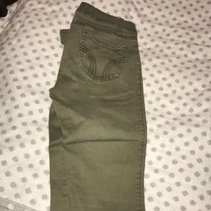 Hollister Army Green Skinny Jeans
